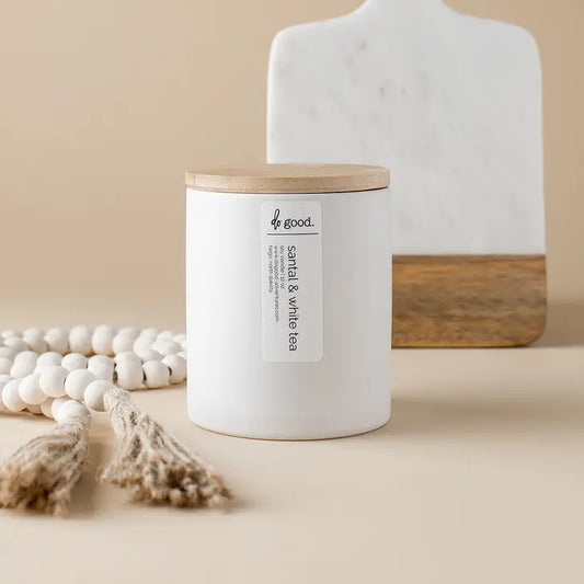 Santal & White Tea Soy Candle - Signature White