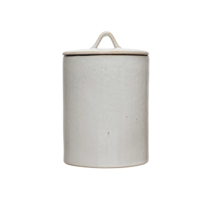 White Stoneware Canister