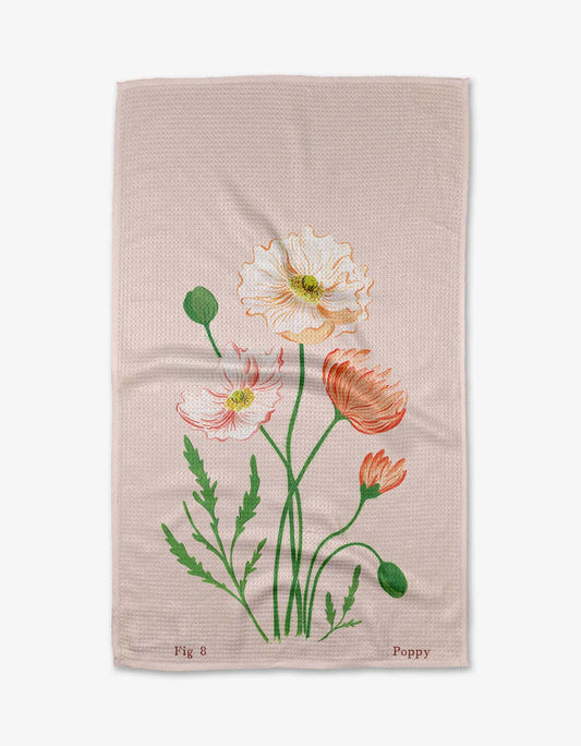 August Poppy Kitchen Tea Towel