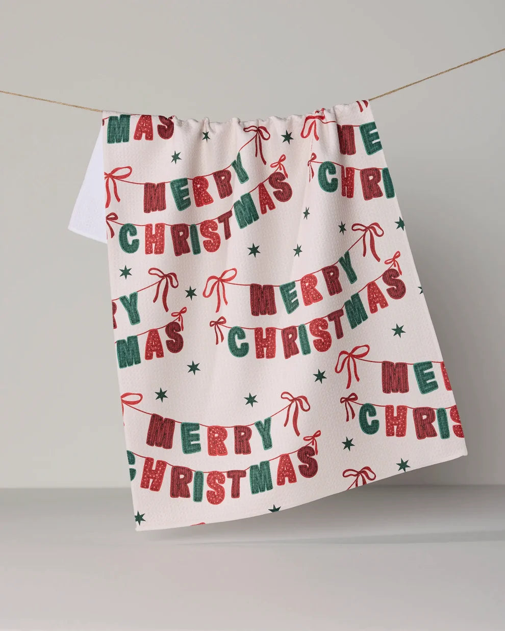 Christmas Banner Kitchen Tea Towel