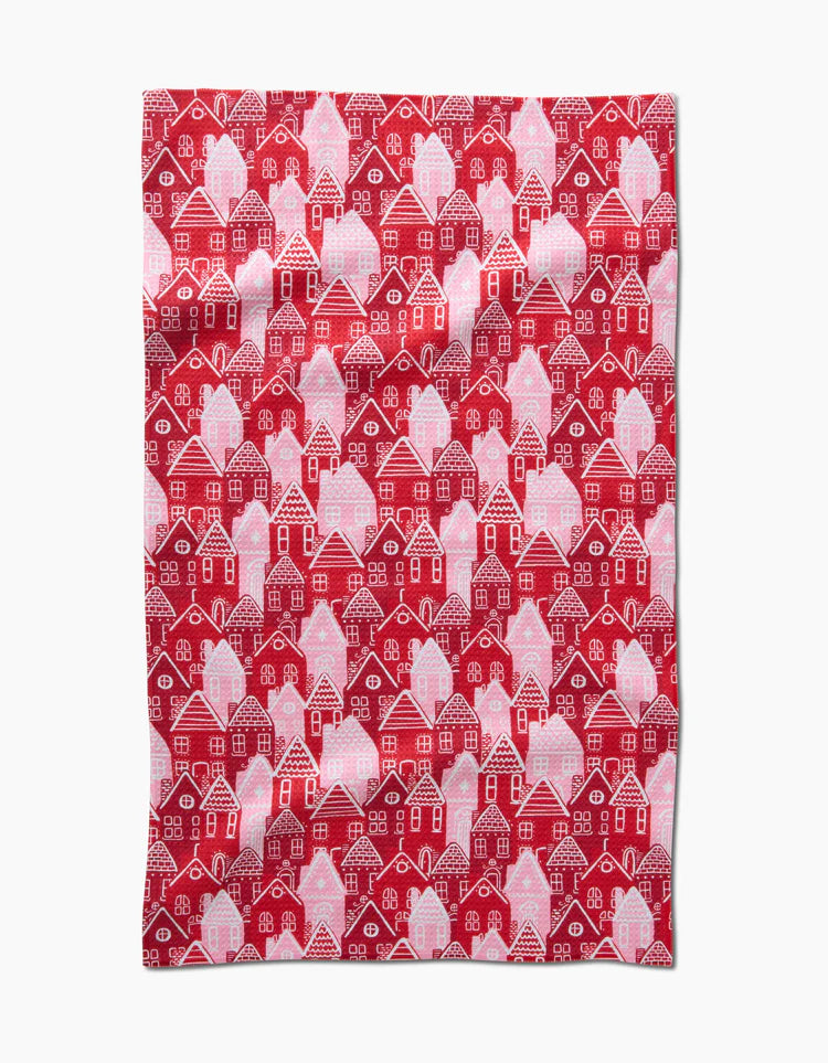 Christmas Houses Kitchen Tea Towel