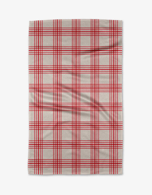 Cranberry Stripes Kitchen Tea Towel