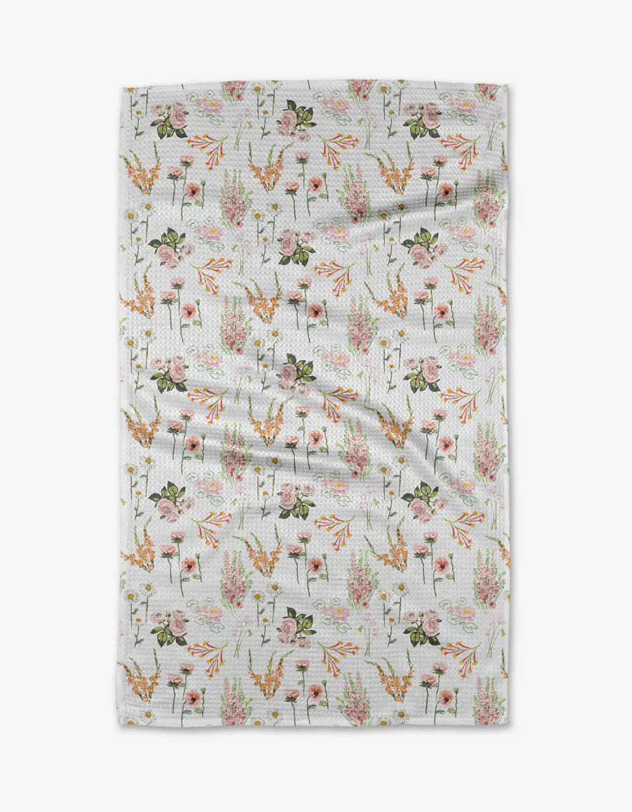Delicate Floral Kitchen Tea Towel