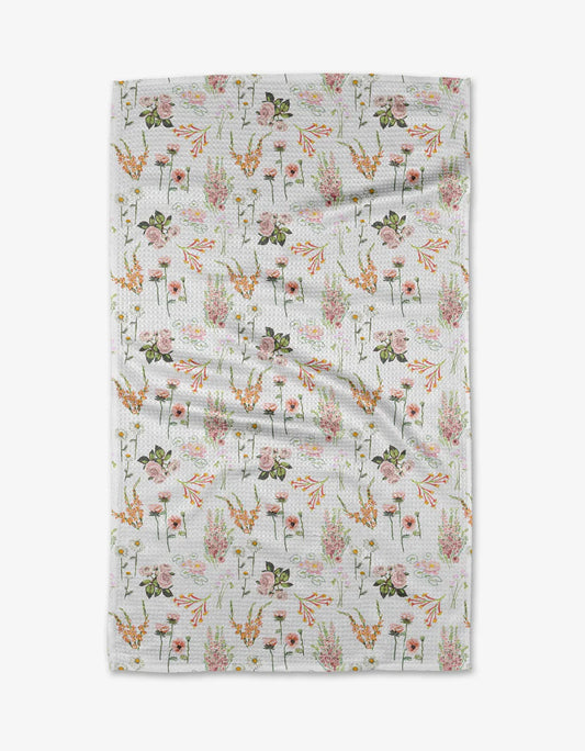 Delicate Floral Kitchen Tea Towel