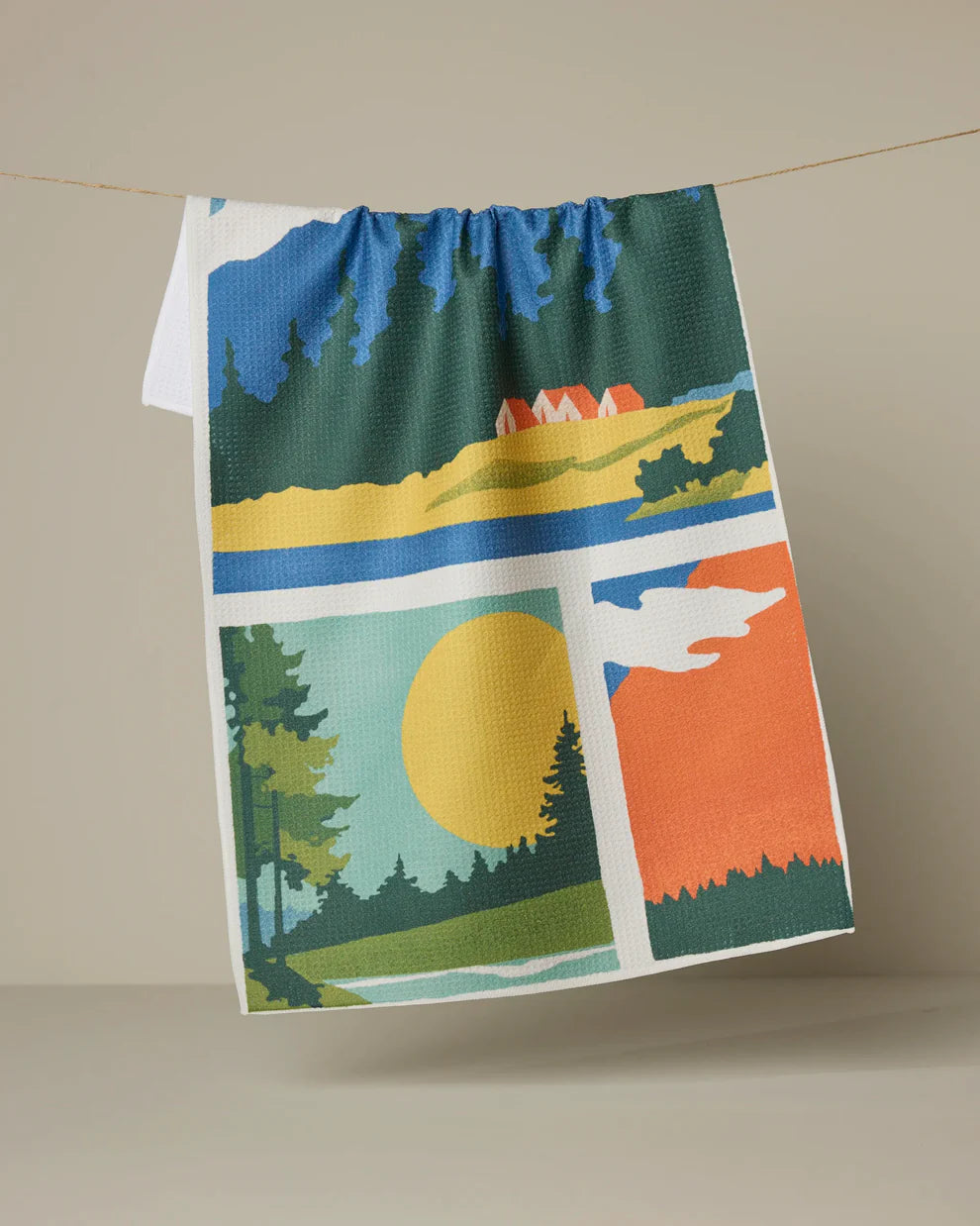 Happy Hiking Kitchen Tea Towel