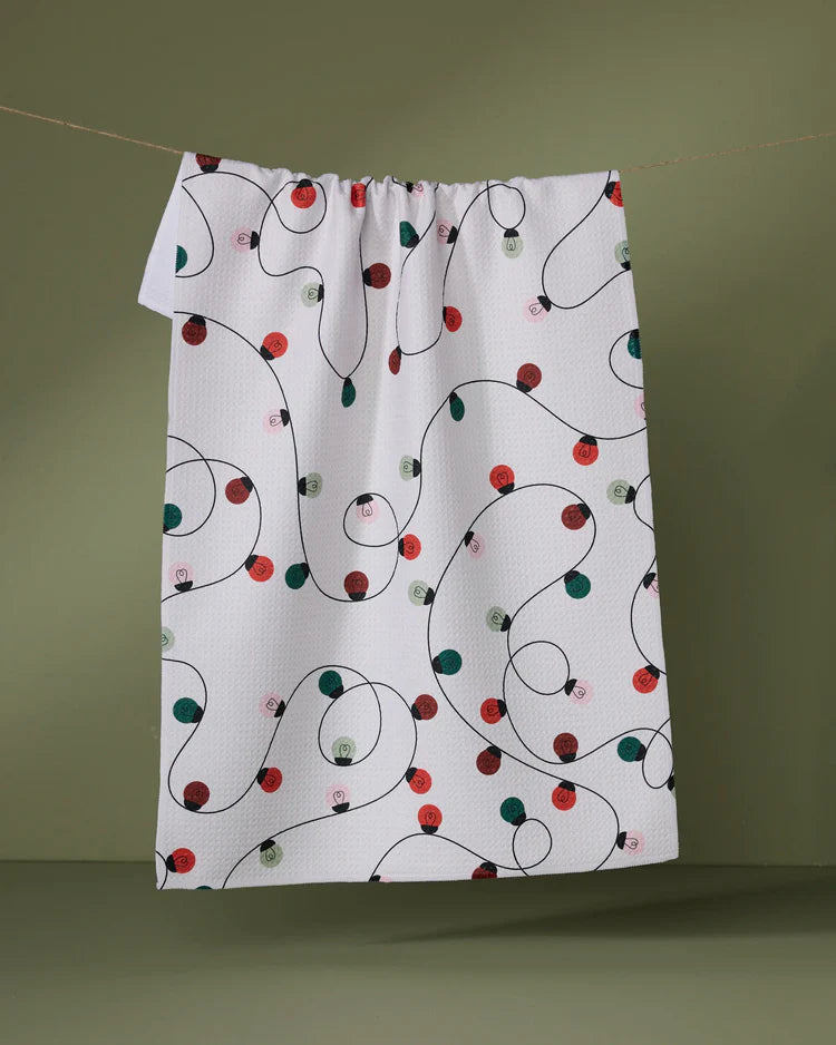 Holiday Lights Kitchen Tea Towel