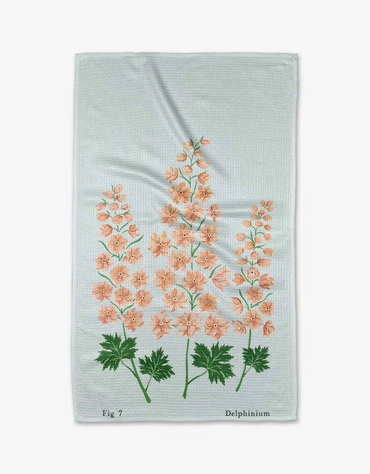 July Delphinium Kitchen Tea Towel