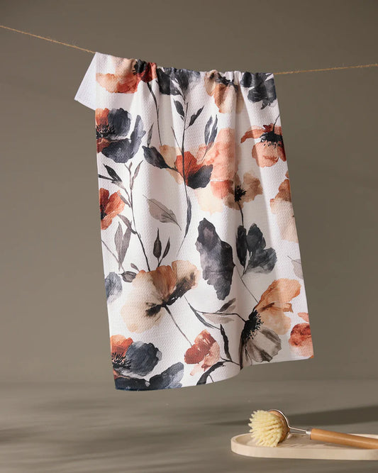 Moody Poppy Kitchen Tea Towel