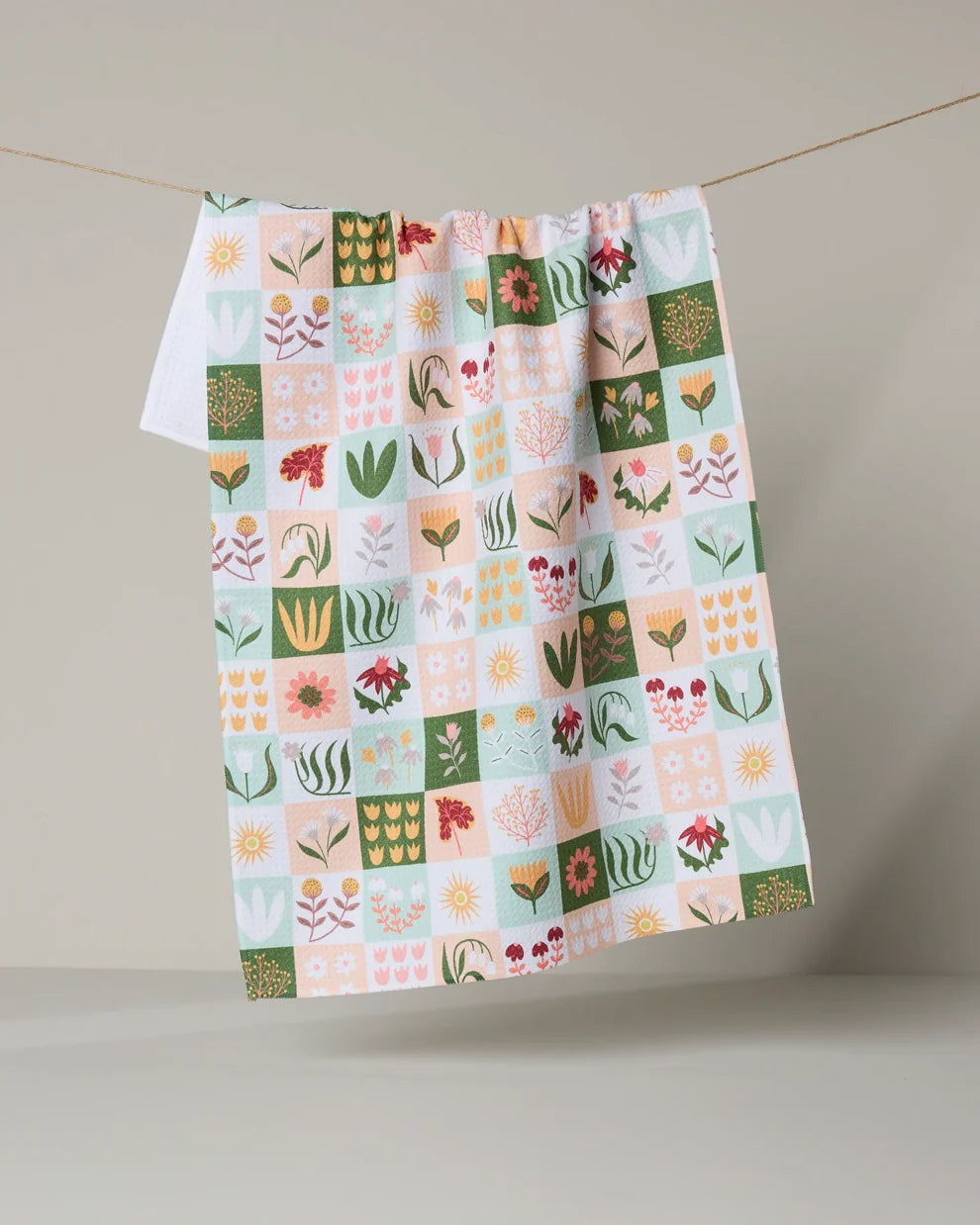 Patchwork Garden Kitchen Tea Towel