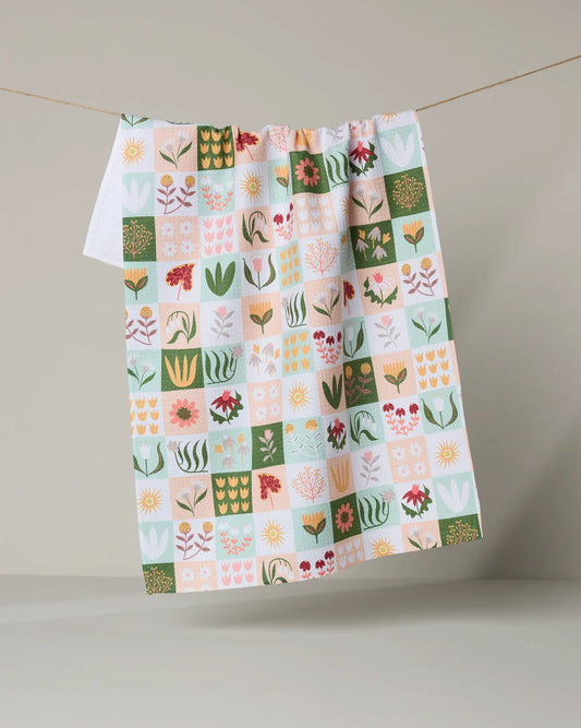 Patchwork Garden Kitchen Tea Towel