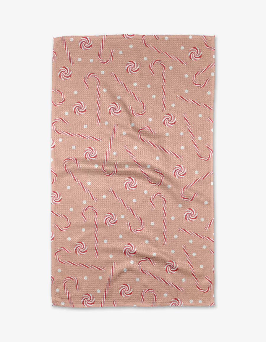 Pink Peppermint Kitchen Tea Towel