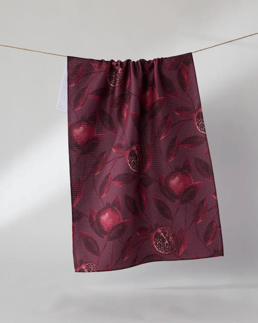 Rich Garnet Kitchen Tea Towel