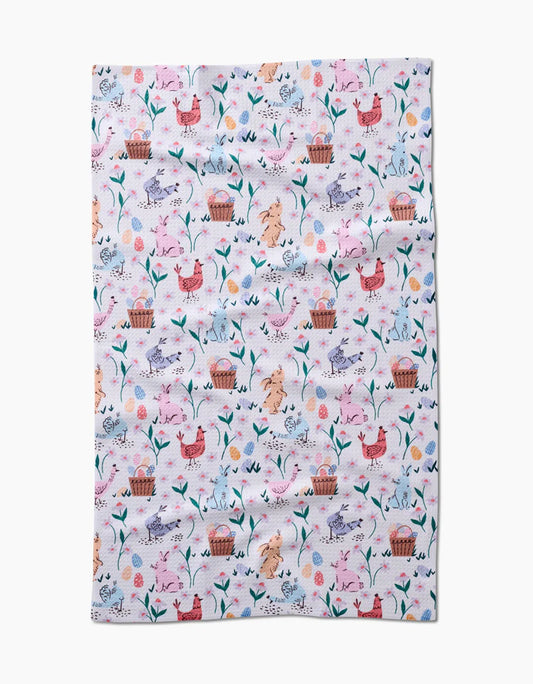 Spring Bunnies Kitchen Tea Towel