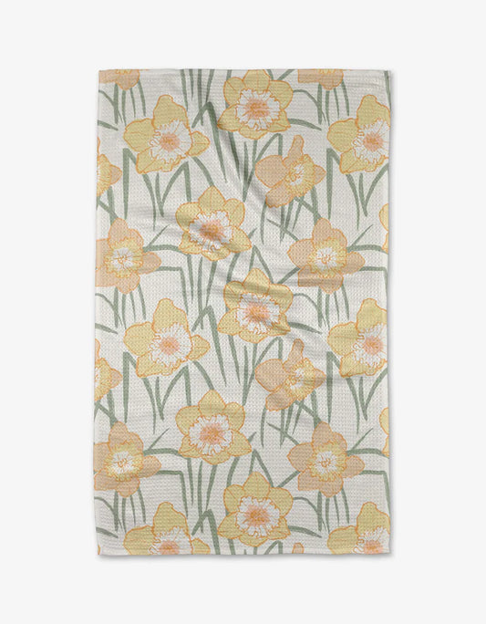 Spring Daffodil Fields Kitchen Tea Towel