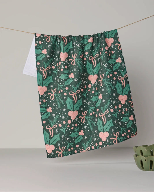 Sugarplum Florals Kitchen Tea Towel