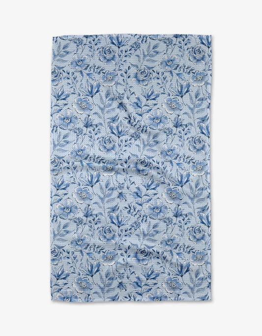 Tea Set Blossoms Kitchen Tea Towel