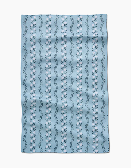 Vintage Floral Stripe Kitchen Tea Towel