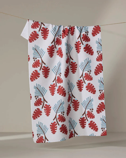 Winter Forage Kitchen Tea Towel