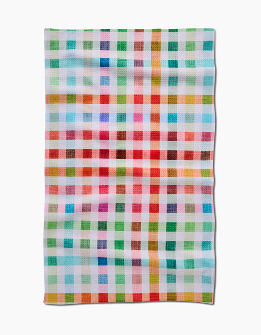 Woven Spring Plaid Kitchen Tea Towel
