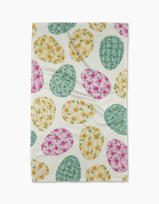 Colorful Easter Eggs Kitchen Tea Towel