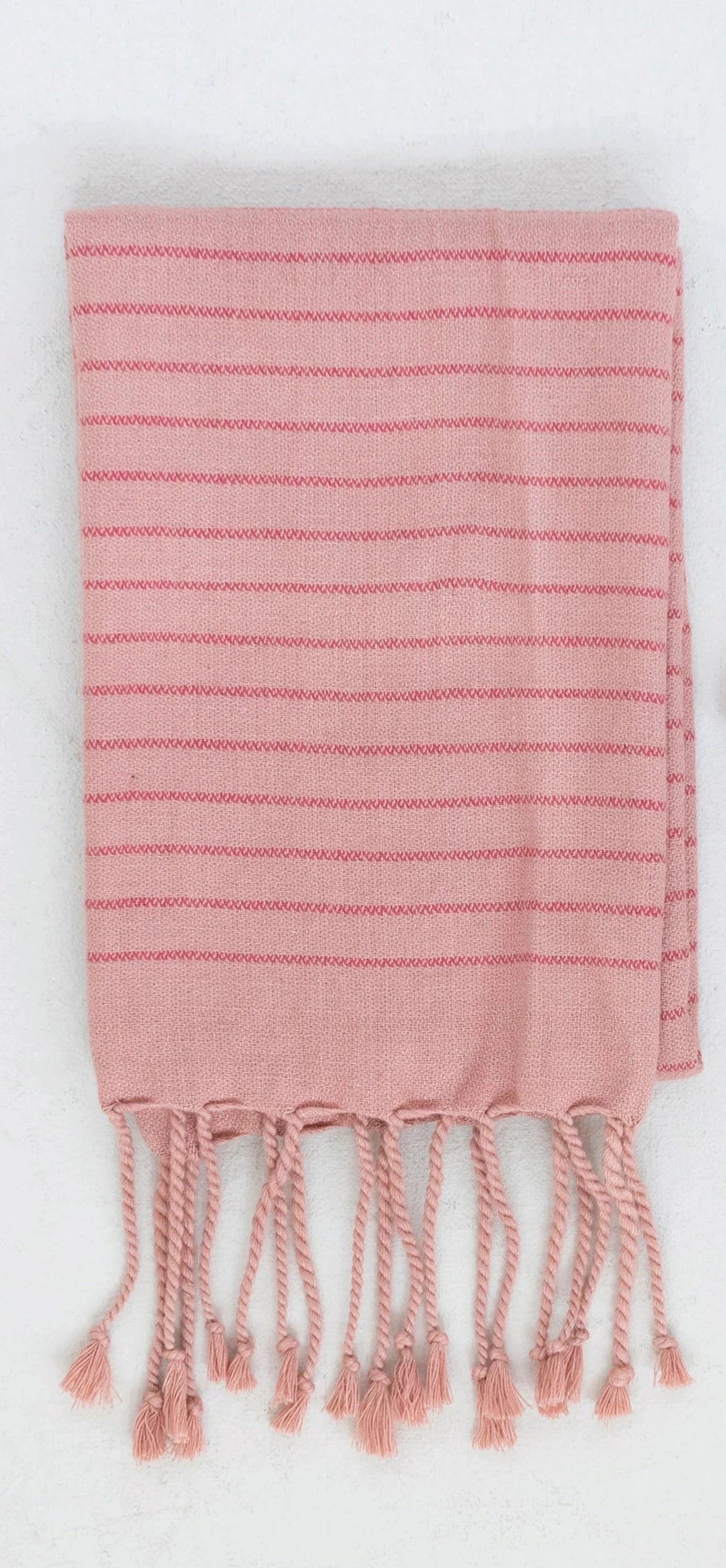 Pink & Coral Striped Cotton Tea Towel