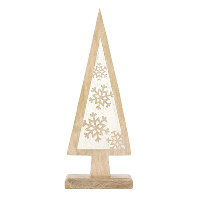 White Wood Snowflake Tree