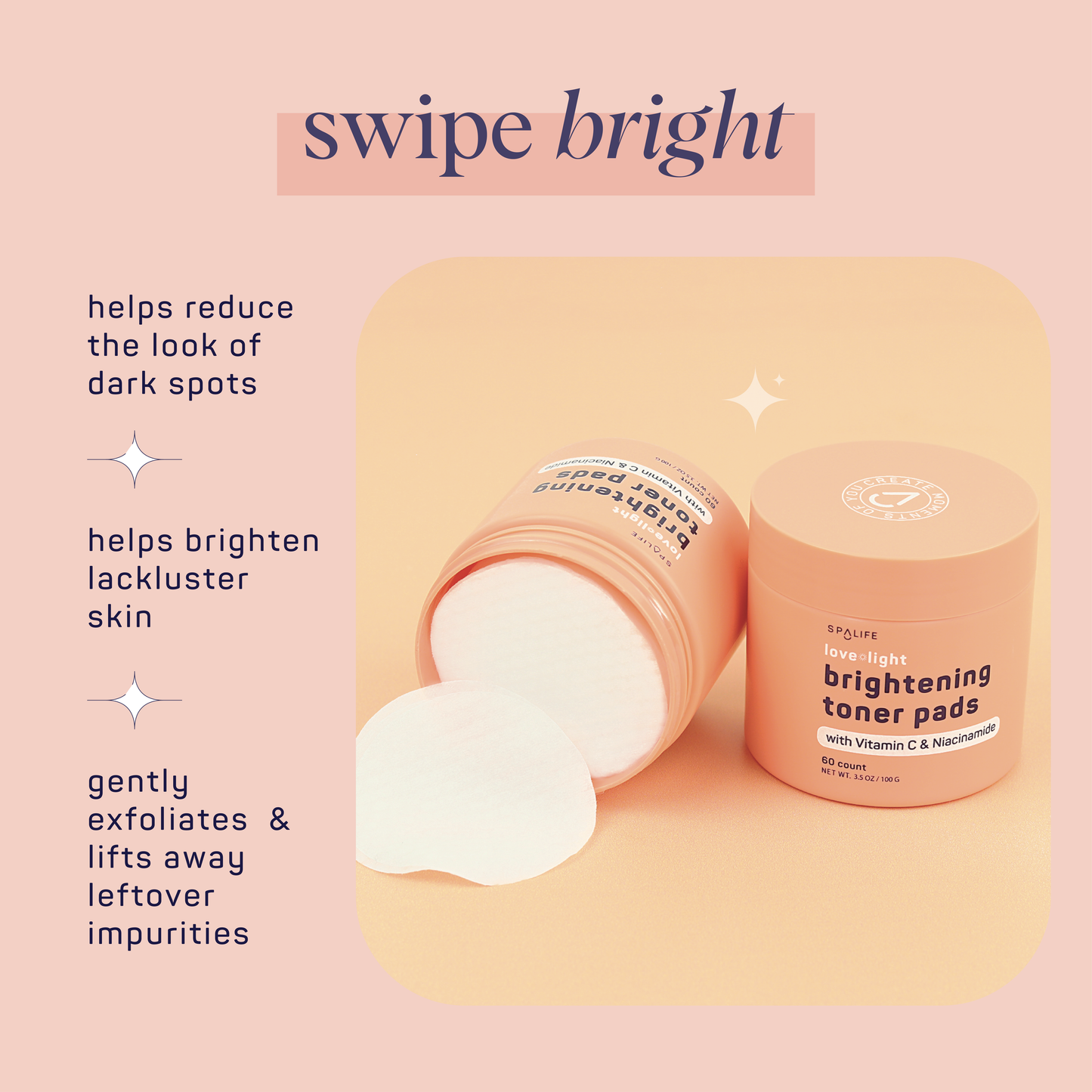 Love + light Brightening Toner Pads
