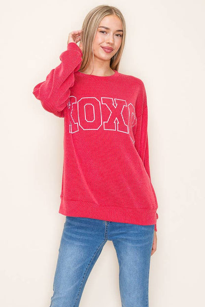 XOXO Red Longsleeve Graphic Tee
