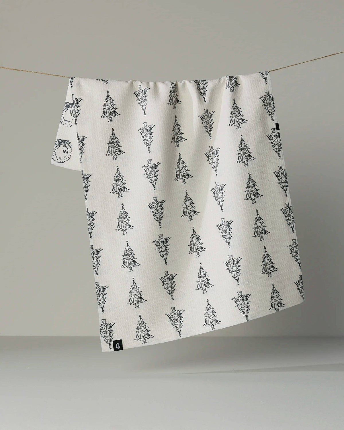 Evergreen Sketches Luxe Kitchen Tea Towel