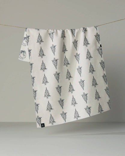 Evergreen Sketches Luxe Kitchen Tea Towel