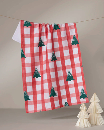 Christmas Pines Kitchen Tea Towel