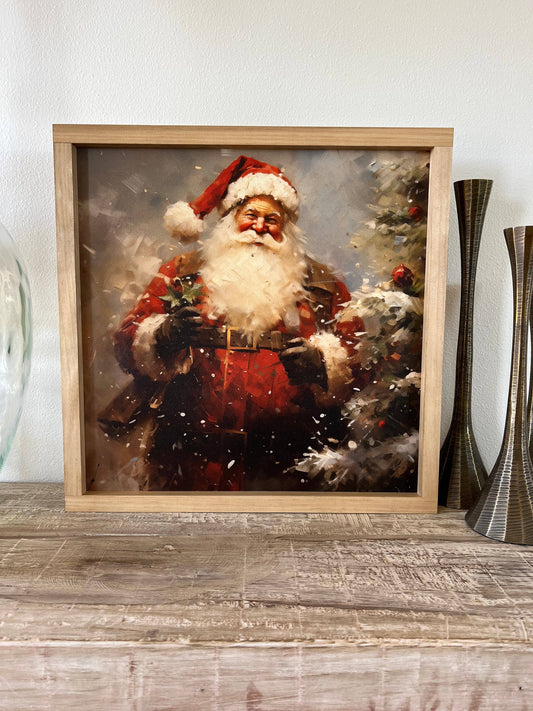 Vintage Santa 2 Wall Sign