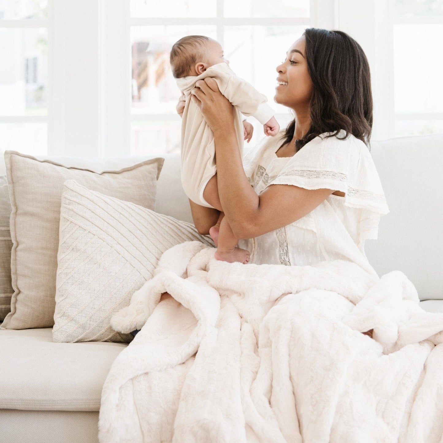 Copper Patterned Faux Fur Throw Blanket