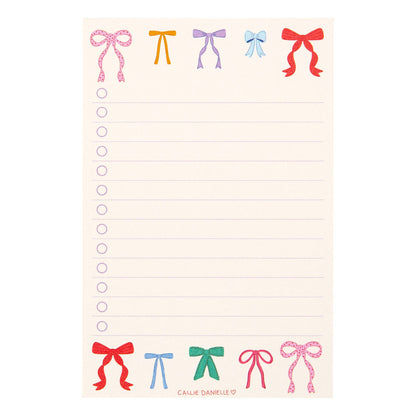 Coquette Bows To Do List Notepad