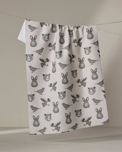Forest Animals Kitchen Tea Towel