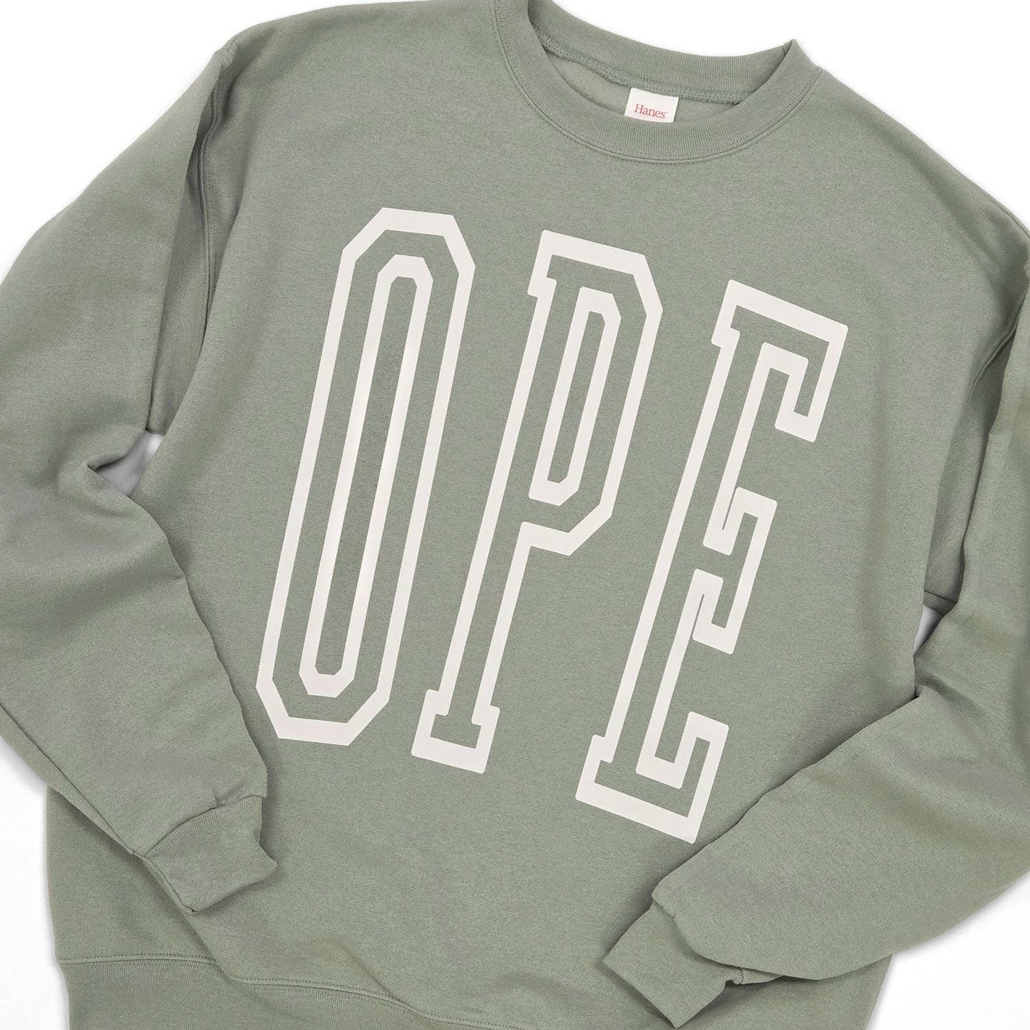OPE Stonewash Green Crewneck Sweatshirt