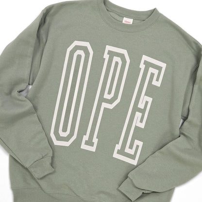 OPE Stonewash Green Crewneck Sweatshirt