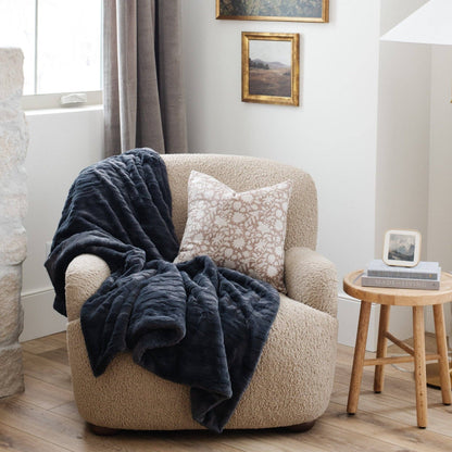 Copper Patterned Faux Fur Throw Blanket