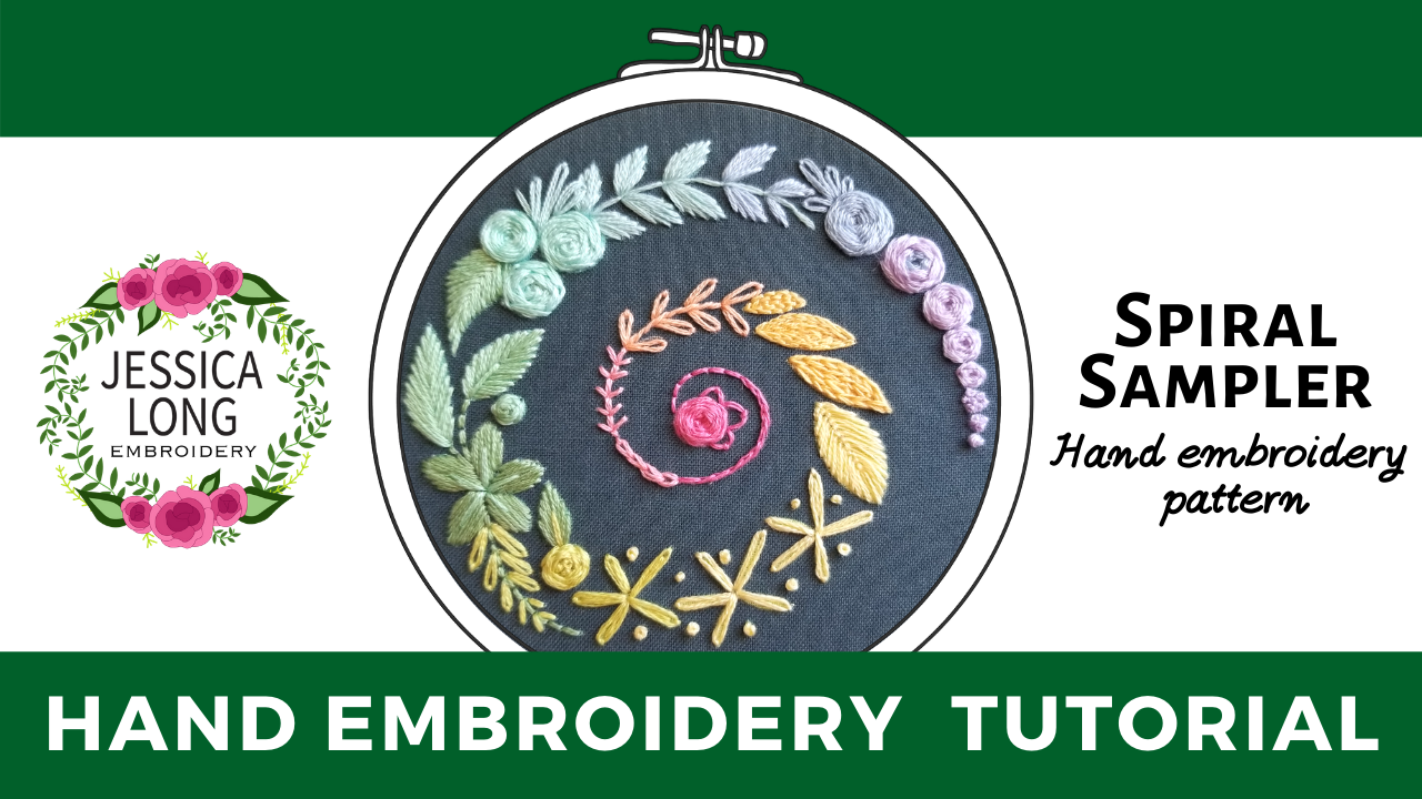 Navy Spiral Beginner Embroidery Kit