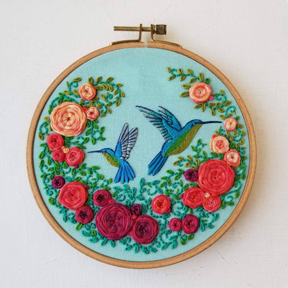 Summer Hummingbird Embroidery Kit