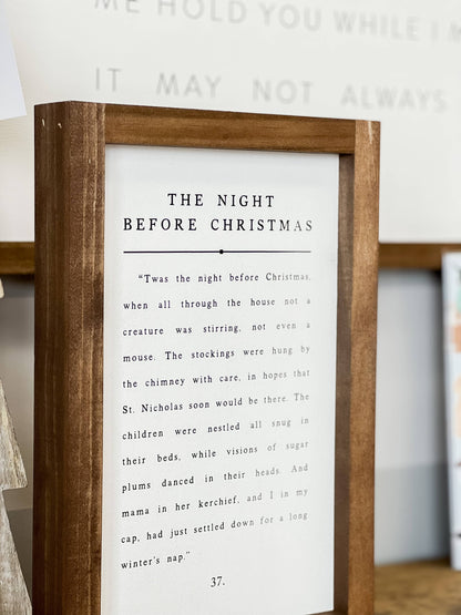 The Night Before Christmas Wall Sign