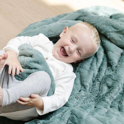 Copper Patterned Faux Fur Throw Blanket