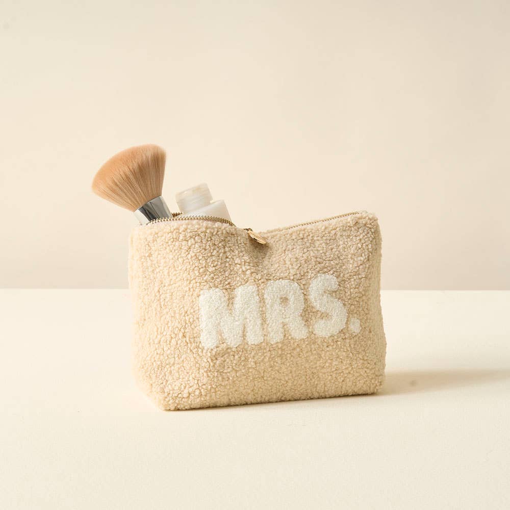 Tan Mrs. Teddy Pouch