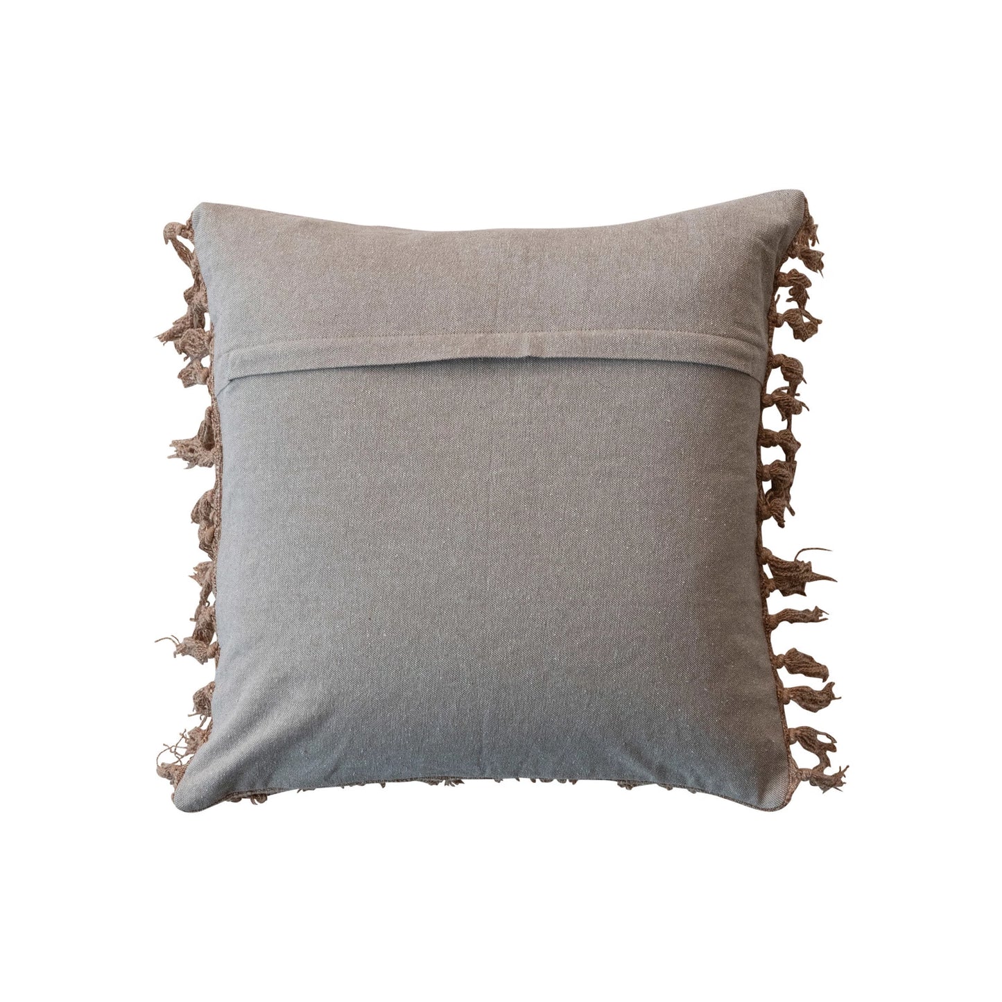18" Square Stonewashed Woven Cotton Slub Pillow