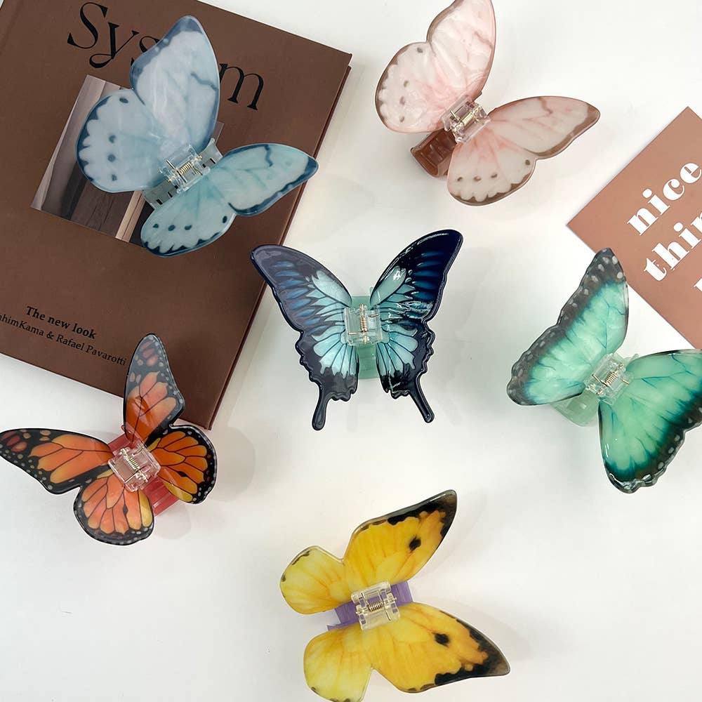 Blue Butterfly Hair Clip