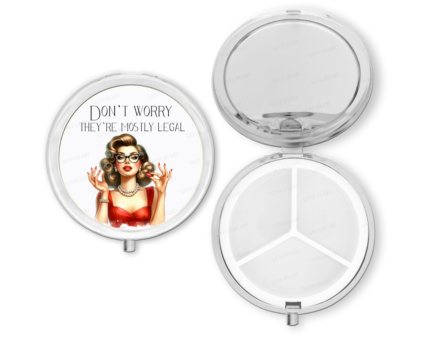 Don't Worry They're Mostly Legal Purse Pill Box Organizer