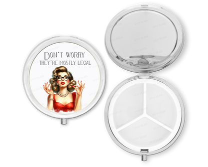 Don't Worry They're Mostly Legal Purse Pill Box Organizer