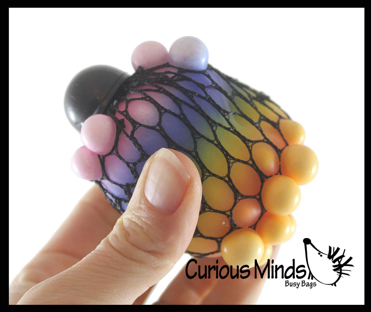 Rainbow Mesh Doh Filled Squeeze Balls