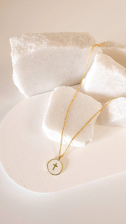 The Lennon Dainty Cross Charm Necklace