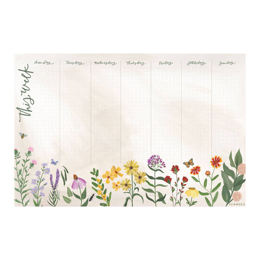 Wildflower Botanicals Weekly Desk Notepad